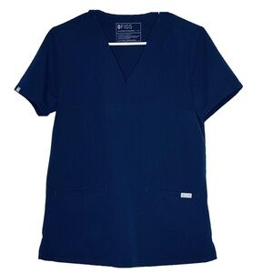 Figs Technical Collection Scrubs Top, Size S, Navy Blue